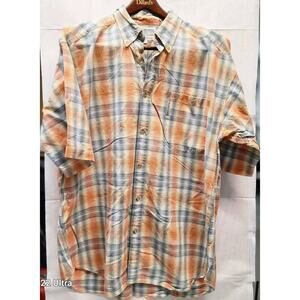 Columbia Sportswear Men's Size XL Plaid Button Short Sleeve Fishing Golf